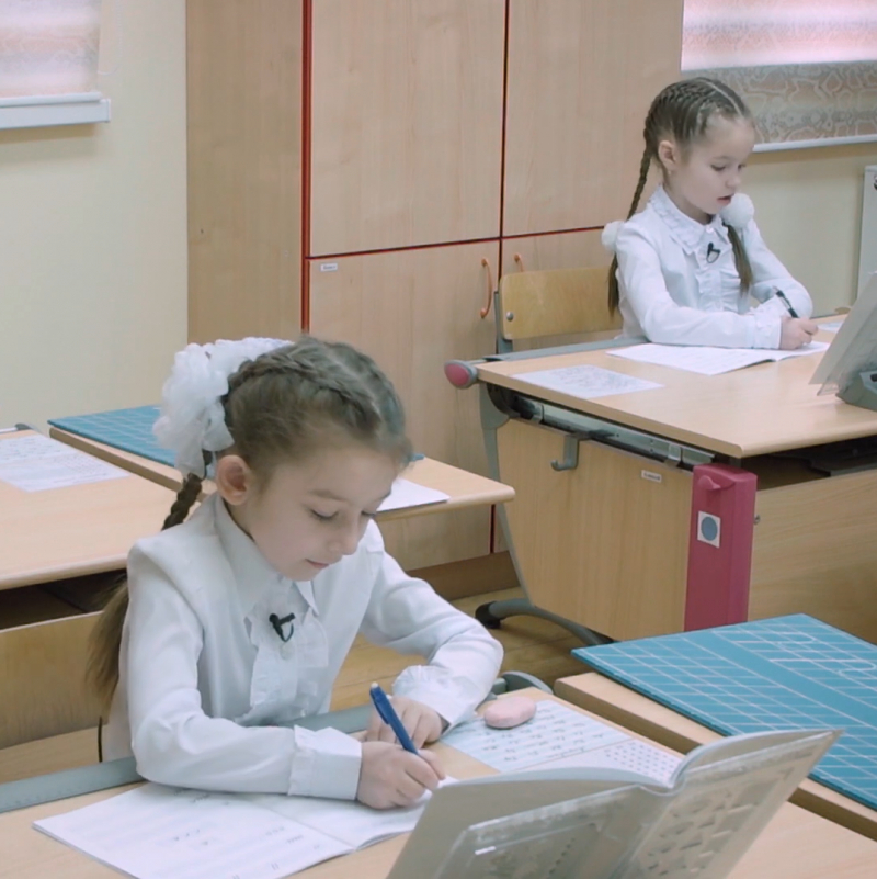 Урок письма у детей 6 лет