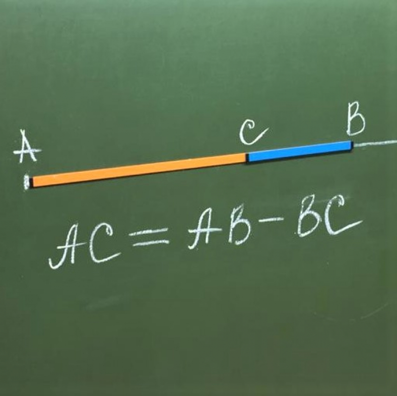 7 класс. Работа с набором магнитных отрезков