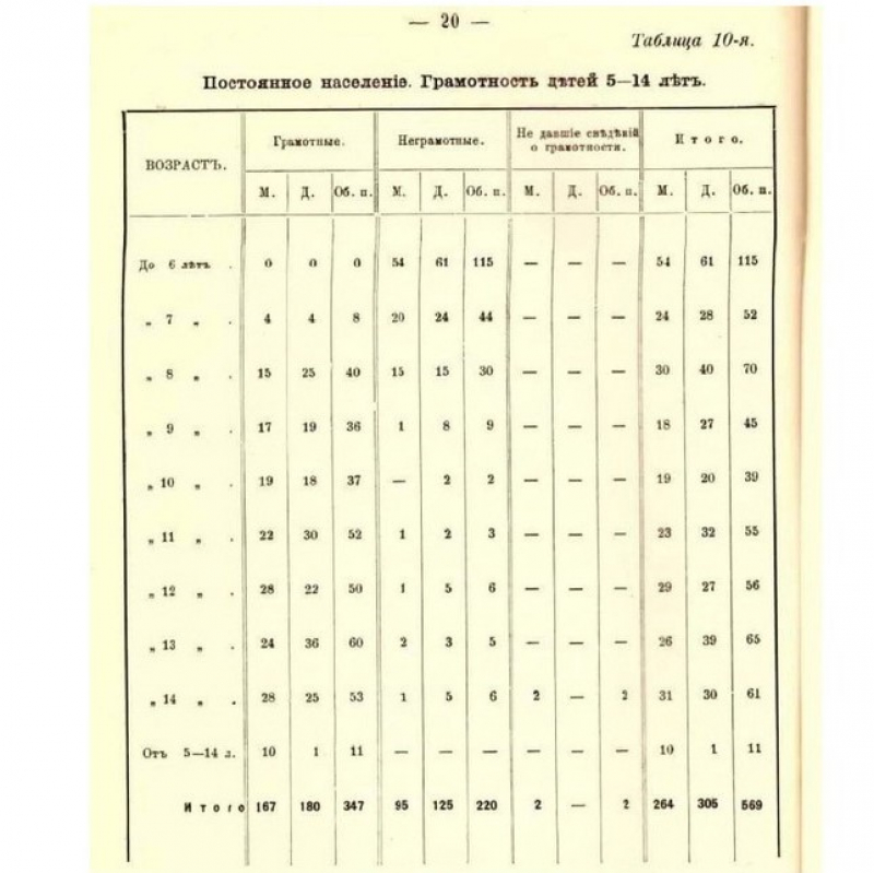 Грамотность в царской России на примере провинциального города